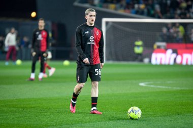 Milan 'ın Alexis Saelemaekers portresi İtalyan futbolu Serie A karşılaşmasında Udinese Calcio - AC Milan (portreler arşivi) maçı sırasında Udine, İtalya' daki Dacia Arena stadyumunda, 18 Mart 2023 - Fotoğraf: Ettore Griffoni