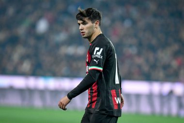 İtalya 'nın Udine şehrindeki Friuli - Dacia Arena stadyumunda oynanan Udinese Calcio - AC Milan (portreler) maçı sırasında Milano' nun Brahim Diaz portresi, 18 Mart 2023 - Fotoğraf: Ettore Griffoni