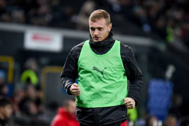 Milan 'ın İtalya futbolu sırasındaki Tommaso Pobega portresi Serie A maçı Udinese Calcio vs AC Milan (portreler arşivi) Udine' deki Dacia Arena stadyumunda, 18 Mart 2023 - Fotoğraf: Ettore Griffoni