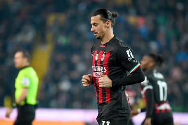 Milan 'ın İtalya futbolu Serie A maçında Zlatan Ibrahimoviç' in portresi Udinese Calcio ile AC Milan (portreler arşivi) maçında Udine, İtalya 'daki Dacia Arena stadyumunda, 18 Mart 2023 - Fotoğraf: Ettore Griffoni