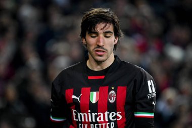 İtalya 'nın Udine şehrindeki Friuli - Dacia Arena stadyumunda oynanan Udinese Calcio vs AC Milan (portreler) maçı sırasında Milano' nun Sandro Tonali portresi 18 Mart 2023 - Fotoğraf: Ettore Griffoni