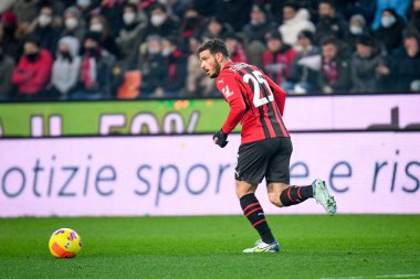 Milan 'dan Alessandro Florenzi İtalyan futbolu Serie A karşılaşmasında Udinese Calcio ile AC Milan (portreler arşivi) Udine, İtalya' da Dacia Arena Stadyumu, 11 Aralık 2021 - Fotoğraf: Ettore Griffoni