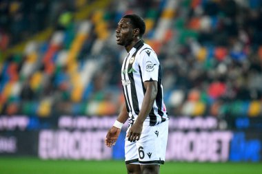 Udinese 'nin İtalyan futbolu Serie A maçındaki Jean-Victor Makengo portresi Udinese Calcio ile AC Milan (portreler arşivi) maçı Udine, İtalya' da Dacia Arena Stadyumu 'nda, 11 Aralık 2021