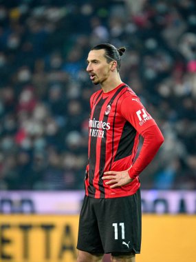 Milan 'ın İtalya futbolu Serie A maçında Zlatan Ibrahimoviç' in portresi Udinese Calcio ile AC Milan (portreler arşivi) maçı Udine, İtalya 'da Dacia Arena Stadyumu' nda, 11 Aralık 2021 - Fotoğraf: Ettore Griffoni