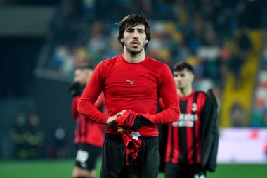İtalya 'nın Udine şehrindeki Friuli - Dacia Arena Stadyumu' nda oynanan Udinese Calcio - AC Milan (portreler) maçı sırasında Milan 'ın Sandro Tonali portresi 11 Aralık 2021 - Fotoğraf: Ettore Griffoni