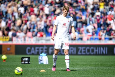 Milan 'ın Charles De Ketelaere portresi İtalyan futbolu Serie A maçında Bologna FC Milan' a karşı Bologna Dall 'Ara Stadyumu' nda 15 Nisan 2023 - Fotoğraf: Ettore Griffoni