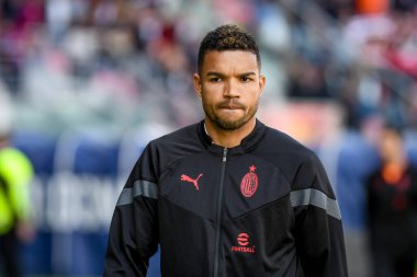 Milan 'ın İtalya futbolu sırasındaki Junior Messias portresi 15 Nisan 2023 tarihinde İtalya' nın Bologna kentindeki Renato Dall 'Ara Stadyumu' nda oynanan Bologna FC maçında AC Milan 'a karşı oynamıştır.