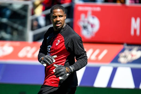 Milan 'ın Mike Maignan portresi İtalyan futbolu Serie A maçında Bologna FC Milan' a karşı Bologna Dall 'Ara stadyumunda, 15 Nisan 2023 - Fotoğraf: Ettore Griffoni