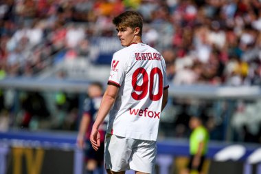 Milan 'ın Charles De Ketelaere portresi İtalyan futbolu Serie A maçında Bologna FC Milan' a karşı Bologna Dall 'Ara Stadyumu' nda 15 Nisan 2023 - Fotoğraf: Ettore Griffoni