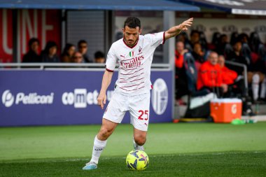 Milan 'dan Alessandro Florenzi İtalyan futbolu Serie A karşılaşmasında Bologna FC Milan ile İtalya' nın Bologna kentindeki Renato Dall 'Ara Stadyumu' nda 15 Nisan 2023 - Fotoğraf: Ettore Griffoni