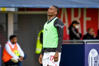 Milan 'ın Rafael Leao portresi İtalyan futbolu Serie A maçında Bologna FC ile AC Milan arasında İtalya' nın Bologna şehrindeki Renato Dall 'Ara Stadyumu' nda oynandı.