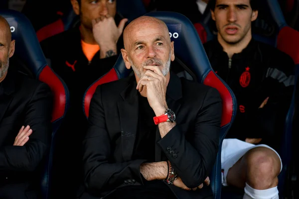 Milan Head Coach Stefano Pioli Portrait Italian Soccer Serie Match — Fotografia de Stock