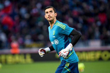 İtalya 'nın Bologna FC - Juventus FC (portreler arşivi) maçı sırasında İtalya' nın Bologna kentindeki Renato Dall 'Ara stadyumunda yapılan Juventus' un Mattia Perin portresi.