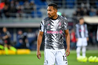 İtalya futbol takımı Serie A maçında Juventus FC 'ye karşı Bologna FC (portreler arşivi), İtalya' nın Bologna kentindeki Renato Dall 'Ara stadyumunda 30 Nisan 2023 tarihinde yapılan Alex Sandro portresi.