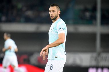 İtalya futbol takımı Serie A maçında Inter 'in Stefan de Vrij portresi Hellas Verona FC vs Inter - FC Internazionale (portreler arşivi) - Verona, İtalya' daki Marcantonio Bentegodi stadyumunda, 3 Mayıs 2023 - Fotoğraf: Ettore Griffoni