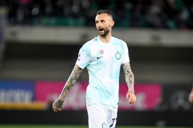 İtalya futbol takımı Serie A maçında Marcelo Brozoviç 'in portresi, İtalya' nın Verona kentindeki Marcantonio Bentegodi Stadyumu 'nda Hellas Verona FC - FC Internazionale (portreler arşivi) - 3 Mayıs 2023 - Fotoğraf: Ettore Griffoni