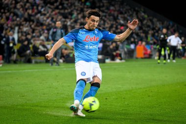 Napoli 'nin Eljif Elmas portresi İtalyan futbolu Serie A karşılaşmasında Udinese Calcio ile SSC Napoli (portreler arşivi) Udine' deki Dacia Arena Stadyumu 'nda, 4 Mayıs 2023 - Fotoğraf: Ettore Griffoni