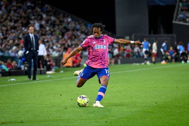 Juventus 'un Juan Cuadrado portresi İtalyan futbolu Serie A karşılaşması sırasında Udinese Calcio ile Juventus FC (portreler arşivi) Udine, İtalya' da Dacia Arena Stadyumu 'nda, 4 Haziran 2023