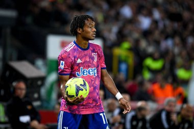 Juventus 'un İtalya futbolu sırasındaki Juan Cuadrado portresi Udinese Calcio vs Juventus FC (portreler arşivi) maçında Udine, İtalya' da bulunan Dacia Arena stadyumunda, 4 Haziran 2023 - Fotoğraf: Ettore Griffoni