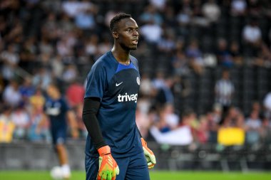 Chelsea 'nin Edouard Mendy portresi Udinese Calcio' nun Chelsea FC 'ye karşı oynadığı Friuli - Dacia Arena Stadyumu, 29 Temmuz 2022 - Fotoğraf: Ettore Griffoni