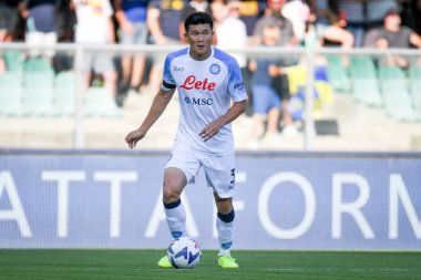 Napoli 'nin İtalya futbolu Serie A maçında görev yapan Kim Min-jae portresi 15 Ağustos 2022' de İtalya 'nın Verona kentinde bulunan Marcantonio Bentegodi stadyumunda Hellas Verona FC - SSC Napoli (portreler arşivi) maçında çekildi.