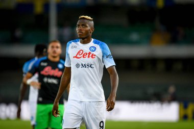 Napoli 'nin Victor Osimhen portresi İtalyan futbolu Serie A maçında Hellas Verona FC ile SSC Napoli (portreler arşivi) arasında İtalya' nın Verona kentindeki Marcantonio Bentegodi stadyumunda, 15 Ağustos 2022 - Fotoğraf: Ettore Griffoni