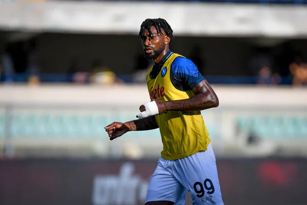 stock image Napoli's Andre' Zambo Anguissa portrait during italian soccer Serie A match Hellas Verona FC vs SSC Napoli (portraits archive) at the Marcantonio Bentegodi stadium in Verona, Italy, August 15, 2022 - Credit: Ettore Griffoni