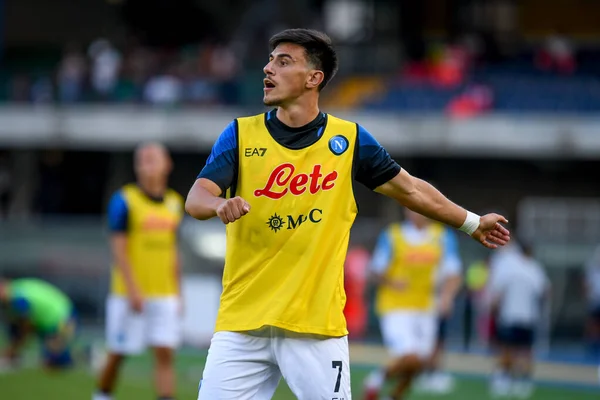 stock image Napoli's Eljif Elmas portrait during italian soccer Serie A match Hellas Verona FC vs SSC Napoli (portraits archive) at the Marcantonio Bentegodi stadium in Verona, Italy, August 15, 2022 - Credit: Ettore Griffoni