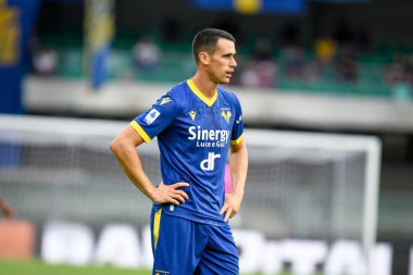 Verona 'nın Kevin Lasagna portresi İtalyan futbolu Serie A maçında Hellas Verona FC - Atalanta BC (portreler arşivi) maçı Verona, İtalya' da Marcantonio Bentegodi stadyumunda, 28 Ağustos 2022 - Fotoğraf: Ettore Griffoni