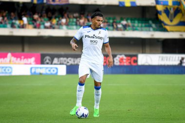Atalanta 'nın İtalya futbolu Serie A maçında çekilen Ederson portresi, 28 Ağustos 2022' de İtalya 'nın Verona kentinde bulunan Marcantonio Bentegodi Stadyumu' nda oynanan Hellas Verona FC - Atalanta BC (portreler arşivi) maçı sırasında çekildi.
