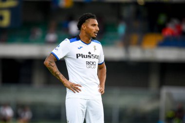 Atalanta 'nın İtalya futbolu Serie A maçındaki Ederson portresi, 28 Ağustos 2022' de İtalya 'nın Verona kentindeki Marcantonio Bentegodi stadyumunda Hellas Verona FC - Atalanta BC (portreler arşivi) maçında çekildi.
