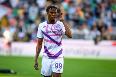 Fiorentina 'nın İtalyan futbolu Serie A maçında çekilen Christian Kouame portresi Udinese Calcio vs ACF Fiorentina (portreler arşivi), Udine, İtalya' da Dacia Arena Stadyumu, 31 Ağustos 2022 - Fotoğraf: Ettore Griffoni
