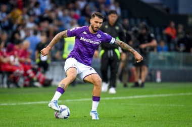 Fiorentina 'nın Lorenzo Venuti portresi İtalyan futbolu Serie A maçında Udinese Calcio ile ACF Fiorentina (portreler arşivi) maçı sırasında Udine, İtalya' daki Dacia Arena Stadyumu 'nda 31 Ağustos 2022 - Fotoğraf: Ettore Griffoni