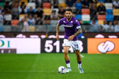 Fiorentina 'nın Lorenzo Venuti portresi İtalyan futbolu Serie A maçında Udinese Calcio ile ACF Fiorentina (portreler arşivi) maçı sırasında Udine, İtalya' daki Dacia Arena Stadyumu 'nda 31 Ağustos 2022 - Fotoğraf: Ettore Griffoni