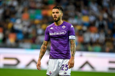 Fiorentina 'nın Lorenzo Venuti portresi İtalyan futbolu Serie A maçında Udinese Calcio ile ACF Fiorentina (portreler arşivi) Udine, İtalya' da Dacia Arena Stadyumu 'nda, 31 Ağustos 2022 - Fotoğraf: Ettore Griffoni