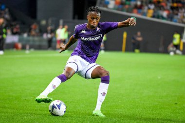 Fiorentina 'nın Christian Kouame portresi İtalyan futbolu Serie A maçında Udinese Calcio ile ACF Fiorentina (portreler arşivi) maçı sırasında Udine, İtalya' da Dacia Arena Stadyumu 'nda 31 Ağustos 2022 - Fotoğraf: Ettore Griffoni