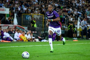 Fiorentina 'nın Christian Kouame portresi İtalyan futbolu Serie A maçında Udinese Calcio ile ACF Fiorentina (portreler arşivi) maçı sırasında Udine, İtalya' da Dacia Arena Stadyumu 'nda 31 Ağustos 2022 - Fotoğraf: Ettore Griffoni