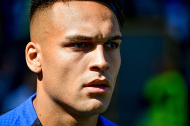 İtalya futbol ligi Serie A maçında Inter 'in Lautaro Martinez portresi Udinese Calcio vs Inter - FC Internazionale (portreler arşivi) Friuli - Dacia Arena Stadyumu, Udine, İrlanda, 18 Eylül 2022