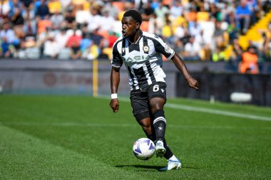 Udinese 'nin İtalya futbol takımı Serie A maçındaki Jean-Victor Makengo portresi Udinese Calcio - FC Internazionale (portreler arşivi) - Dacia Arena Stadyumu Udine, İrlanda, 18 Eylül 2022 - Fotoğraf: Ettore Griffoni