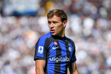 İtalya futbol takımı Serie A maçında Nicolo Barella 'nın portresi Udinese Calcio vs Inter - FC Internazionale (portreler arşivi) - Udine, İrlanda' da Dacia Arena Stadyumu 'nda 18 Eylül 2022 - Fotoğraf: Ettore Griffoni