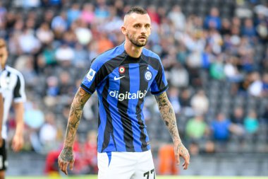 İtalya futbolu sırasındaki Marcelo Brozoviç portresi Serie A maçı sırasında Udinese Calcio vs Inter - FC Internazionale (portreler arşivi) Udine, İrlanda 'daki Dacia Arena stadyumunda, 18 Eylül 2022 - Fotoğraf: Ettore Griffoni