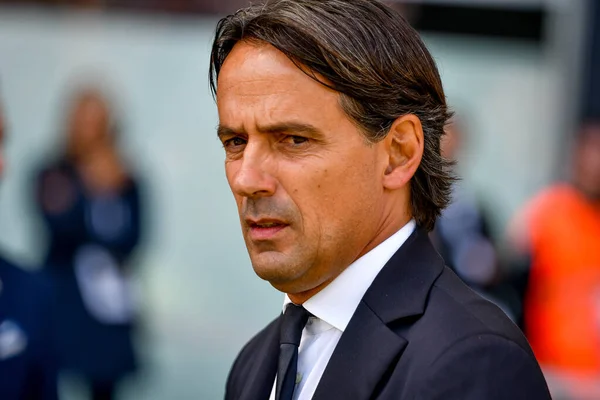 Inter Head Coach Simone Inzaghi Portrét Během Italského Fotbalu Serie — Stock fotografie