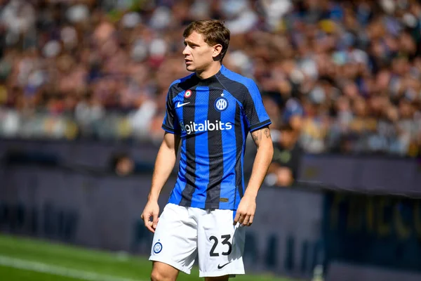 İtalya futbol takımı Serie A maçında Nicolo Barella 'nın portresi Udinese Calcio vs Inter - FC Internazionale (portreler arşivi) - Udine, İrlanda' da Dacia Arena Stadyumu 'nda 18 Eylül 2022 - Fotoğraf: Ettore Griffoni