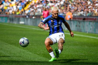 Inter 'in Federico Dimarco portresi İtalyan futbolu Serie A maçı sırasında Udinese Calcio vs Inter - FC Internazionale (portreler arşivi) - Dacia Arena Stadyumu Udine, İrlanda, 18 Eylül 2022 - Fotoğraf: Ettore Griffoni