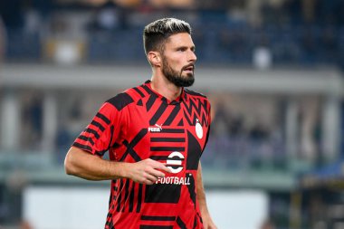 Milan 'ın Olivier Giroud portresi İtalyan futbolu Serie A maçında Hellas Verona FC - AC Milan (portreler arşivi) maçı 16 Ekim 2022' de İtalya 'nın Milano kentinde Marcantonio Bentegodi Stadyumu' nda yapıldı.