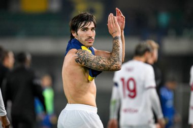 Milan 'ın Sandro Tonali portresi İtalya futbol takımı Serie A maçında Hellas Verona FC Milan' a (portreler arşivi) karşı Milano, İtalya 'daki Marcantonio Bentegodi Stadyumu' nda 16 Ekim 2022 - Fotoğraf: Ettore Griffoni