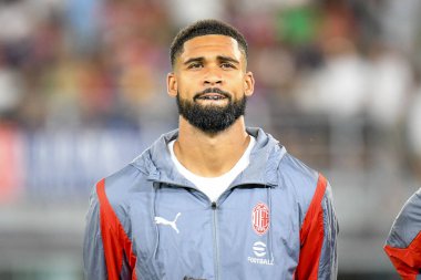 Milan 'ın Ruben Loftus-Cheek portresi İtalyan futbolu Serie A maçında Bologna FC ile AC Milan arasında İtalya' nın Bologna kentindeki Renato Dall 'Ara Stadyumu' nda 21 Ağustos 2023 tarihinde oynanmıştır.