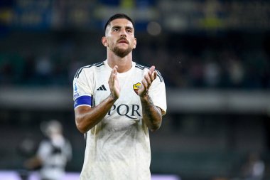 Roma 'nın Lorenzo Pellegrini portresi İtalyan futbolu Serie A maçında Hellas Verona FC - AS Roma maçında İtalya' nın Verona kentindeki Marcantonio Bentegodi stadyumunda, 26 Ağustos 2023 - Fotoğraf: Ettore Griffoni