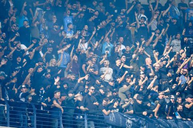 İtalya Serie A maçı sırasında Napoli taraftarları Verona, İtalya 'daki Marcantonio Bentegodi Stadyumu' nda Hellas Verona FC 'ye karşı SSC Napoli maçı, 21 Ekim 2023 - Fotoğraf: Ettore Griffoni