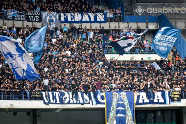 İtalya Serie A maçı sırasında Napoli taraftarları Verona, İtalya 'daki Marcantonio Bentegodi Stadyumu' nda Hellas Verona FC 'ye karşı SSC Napoli maçı, 21 Ekim 2023 - Fotoğraf: Ettore Griffoni